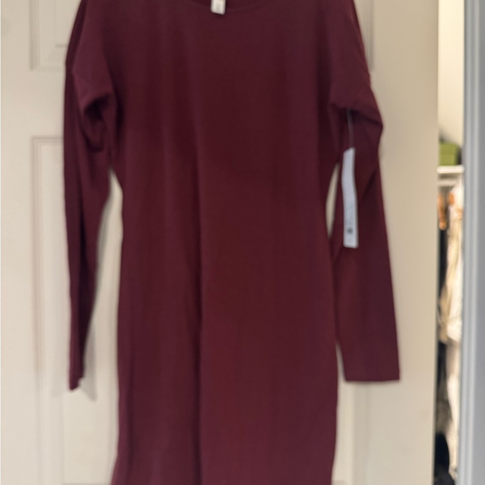 ALO Yoga Burgundy Midi Dress